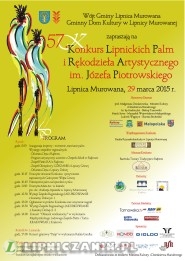 PROGRAM – 57 Konkurs Lipnickich Palm i Rękodzieła Artystycznego im. Józefa Piotrowskiego w Lipnicy Murowanej