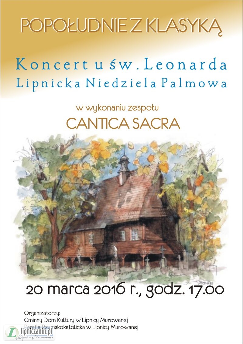 „Koncert u św. Leonarda – Lipnicka Niedziela Palmowa”