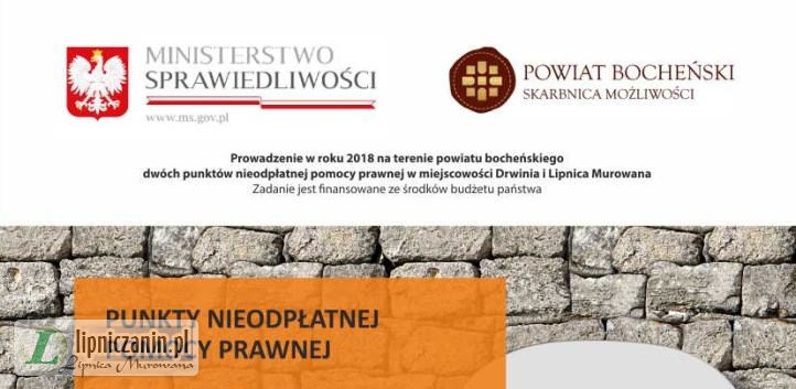 Darmowe porady prawne w powiecie bocheńskim, w gminie Lipnica Murowana,  Gdzie się zgłosić?
